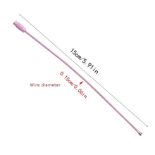 10入組/色創意燒瓷鍍鋼絲繩汽車鑰匙扣鑰匙扣diy配件多功能鋼絲吊飾 - 彩色 - 查看 4