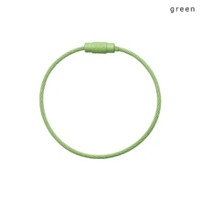 10入組/色創意燒瓷鍍鋼絲繩汽車鑰匙扣鑰匙扣diy配件多功能鋼絲吊飾 - 彩色 - 查看 6