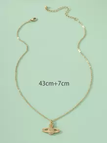 1 pièce Collier à pendentif assorti pour femmes, best-seller collier à pendentif vintage multi-motifs scintillant couleur argent incluant strass, portrait, planète, cœur, perle, ovale en cadeau