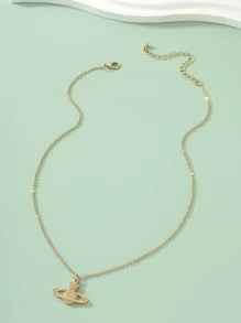 1 pièce Collier à pendentif assorti pour femmes, best-seller collier à pendentif vintage multi-motifs scintillant couleur argent incluant strass, portrait, planète, cœur, perle, ovale en cadeau