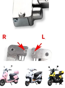 2pcs Folding Foot Pedals For Electric Bikes/scooters, Rear Passenger Foot Pegs - Black - View 2