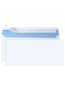 50pcs/Set Self-Seal Envelopes, White Envelope with Sticky, Invitation Envelope, Printable Invitation Envelope, Self Sealing Wedding Photo Postcard Greeting Card Mailing Windowless Design 4.1 X 9.5in - White - View 2