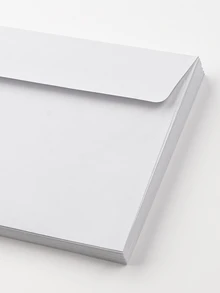 50pcs/Set Self-Seal Envelopes, White Envelope with Sticky, Invitation Envelope, Printable Invitation Envelope, Self Sealing Wedding Photo Postcard Greeting Card Mailing Windowless Design 4.1 X 9.5in - White - View 7