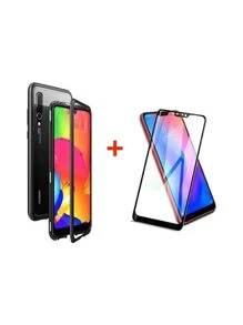 Magnetic Case With 360 Degree Protection Including Mica Glass For IPhone 8 Plus - 黑色 - 查看 3