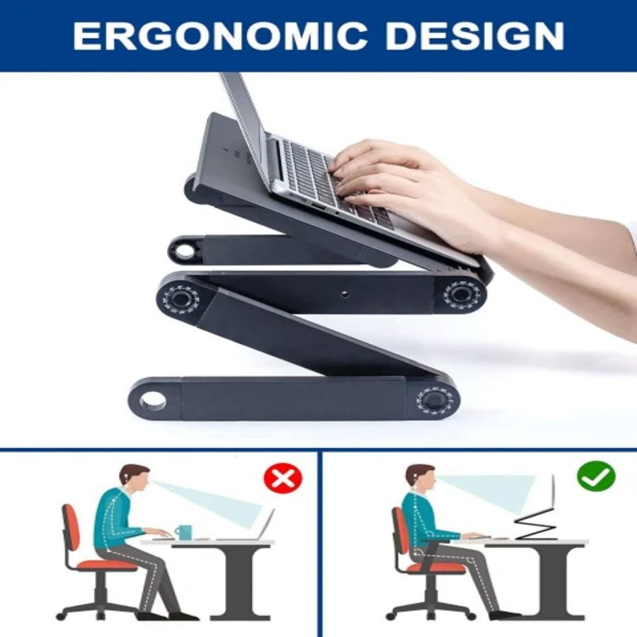 Adjustable Laptop Desk; RAINBEAN Laptop Stand for Bed Portable Lap Desk