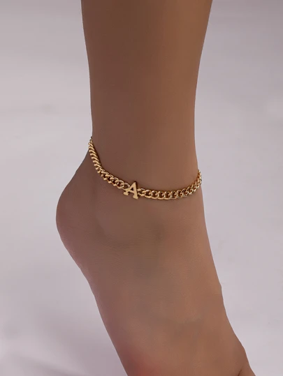 1 st Beach Vacation Style Metallic Minimalistisk Letter Hänge Halsband/anklet