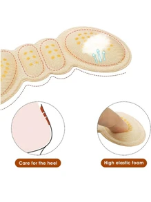1双柔软高跟鞋鞋垫，缓解足部疼痛，4D鞋跟保护垫，粘性设计防止穿着时鞋跟下垂，鞋靴配件保暖，闺蜜节、小狗、嘉年华