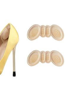 1双柔软高跟鞋鞋垫，缓解足部疼痛，4D鞋跟保护垫，粘性设计防止穿着时鞋跟下垂，鞋靴配件保暖，闺蜜节、小狗、嘉年华