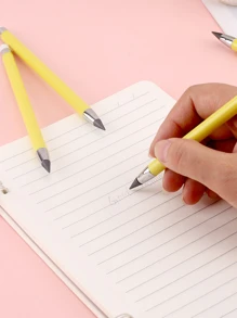 支無限鋼筆，無需削尖，無需墨水，可愛無限鉛筆，學校美術用品，帶橡皮擦