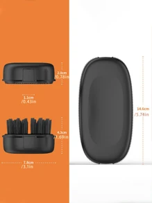 1pc Multifunctional Horse Tack Cleaning & Dusting Brush - Black - View 6