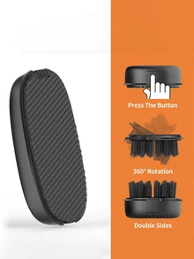 1pc Multifunctional Horse Tack Cleaning & Dusting Brush - Black - View 3