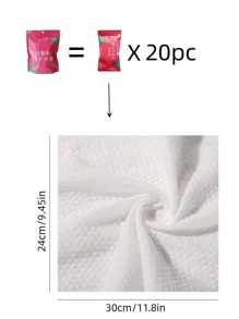 20 chiếc Khăn mặt dùng một lần, Khăn lau mặt bằng sợi hiện đại cho gia đình - Nhiều màu - Xem 6
