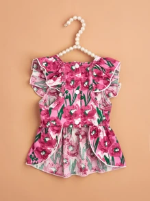 1入組花朵圖案寵物半身裙 - 彩色 - 查看 3