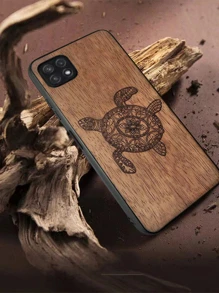 Sea Turtle Pattern Wood Phone Case,International Version, Not The Domestic Version - Multicolor - View 1