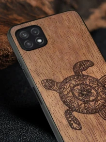 Sea Turtle Pattern Wood Phone Case,International Version, Not The Domestic Version - Multicolor - View 3