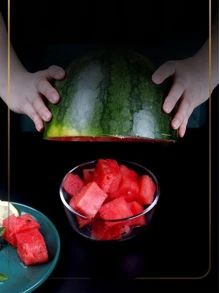 不銹鋼雙頭多用途水果叉水果分隔物西瓜切割工具 - 銀色 - 查看 2