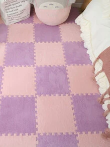 2pcs/set Mixed Color Rug, Modern Polyester Floor Carpet For Home - Multicolor - View 5
