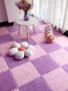 2pcs/set Mixed Color Rug, Modern Polyester Floor Carpet For Home - Multicolor - View 4
