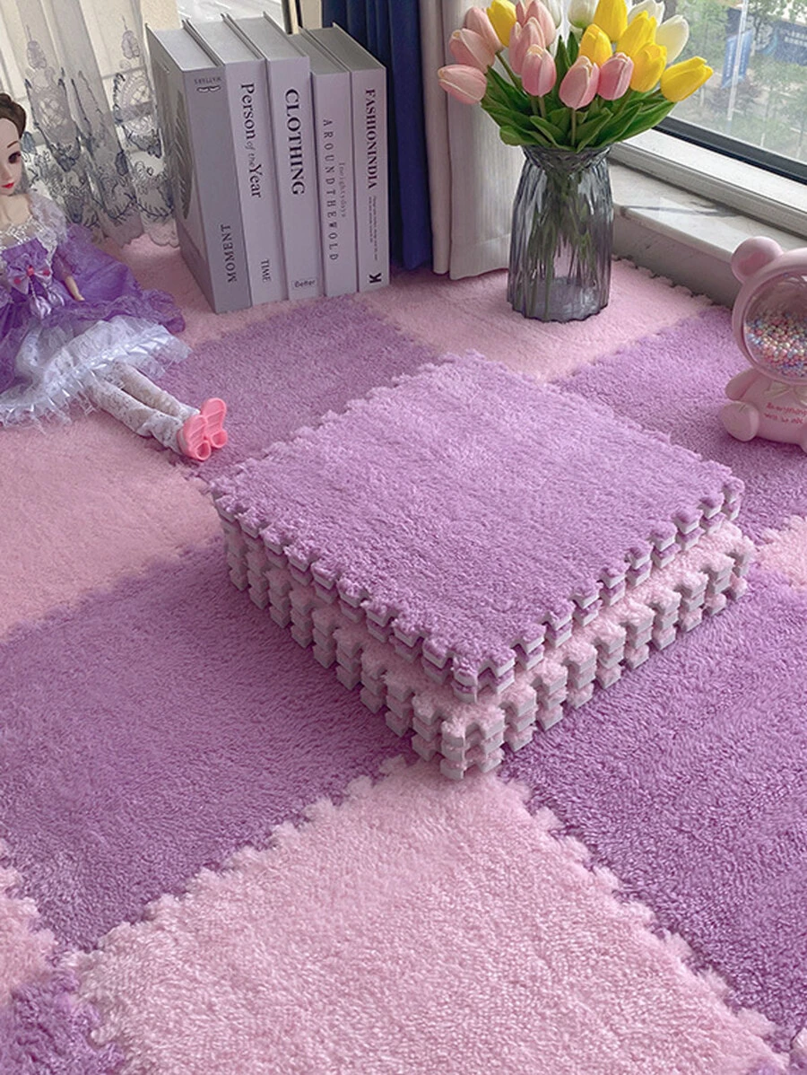 2pcs/set Mixed Color Rug, Modern Polyester Floor Carpet For Home - Multicolor - View 1