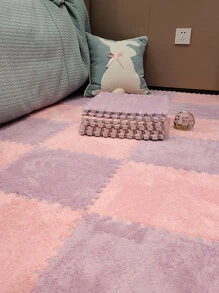 2pcs/set Mixed Color Rug, Modern Polyester Floor Carpet For Home - Multicolor - View 6