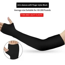 1 paio Copertina estate cool e durevole elevata elasticità senza dita manica braccio per attività all'aperto come ciclismo , campeggio e pesca