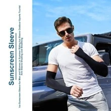 1 paio Copertina estate cool e durevole elevata elasticità senza dita manica braccio per attività all'aperto come ciclismo , campeggio e pesca