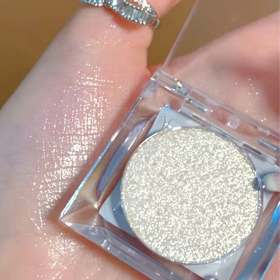 Glitter Highlighter, 1Pc Long Lasting Brightening Eyeshadow Pearlescent