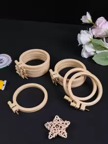 1入組素色十字繡戒指 - 杏色 - 查看 1