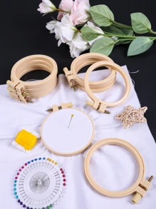 1入組素色十字繡戒指 - 杏色 - 查看 4