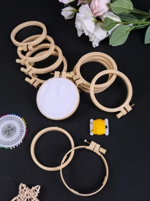 1入組素色十字繡戒指 - 杏色 - 查看 5