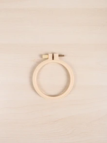 1入組素色十字繡戒指 - 杏色 - 查看 3