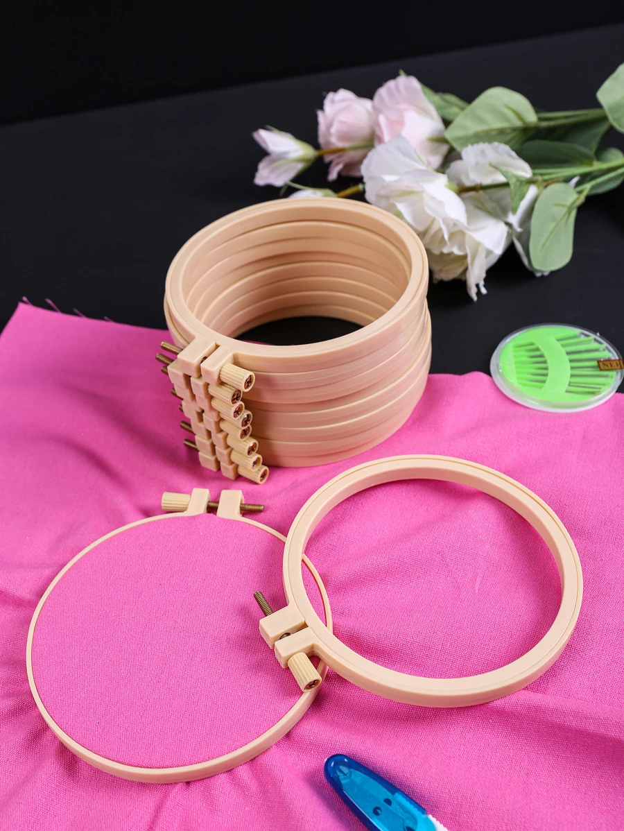 Embroidery Hoop Cross-stitch Ring Circle Round Loop Hand Diy Needle Craft Wood P