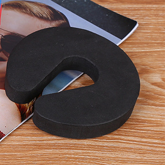 1入組門擋,現代黑色鏤空圓形設計門擋