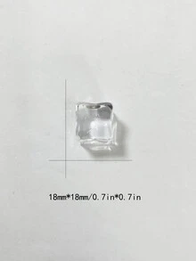 8入組/包仿真冰塊釘珠DIY首飾製作,理想禮品適用於朋友們 - 無色 - 查看 4