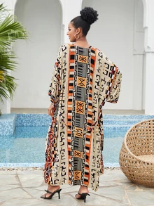 Allover Print Belted Kimono - Multicolor - View 6