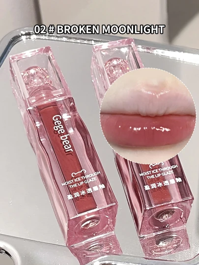 Gege Bear 水鏡保濕唇彩防水持久耐磨不沾杯唇釉Y2K液體唇膏