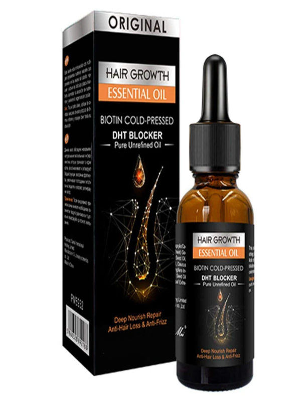Hair Growth Essential Oil, Biotin Coldpressed DHT Blocker Hair