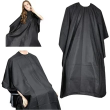High-End Waterproof Hairdresser Cape - Professional Salon Cape With Snap Closure, Suitable For Hair Styling And Cutting 1pc Hair Removal,Face Hair Removal,Hair Trimmer,Hair Trimmer,Barber Supplies,Haircut , Bag,Organizer,Storage,Hair Clips,Hair Accessories - Black - View 2