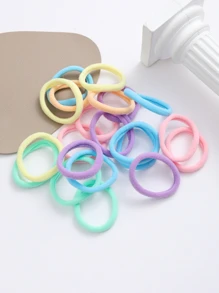 50入組/包無縫高彈頭繩適用於成年人女士,厚髮帶在多種顏色,髮飾 - 彩色 - 查看 3