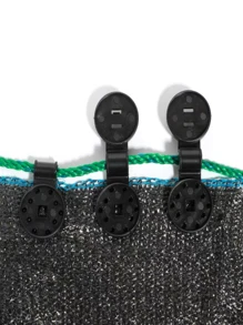 5入組遮陽網夾遮陽布固定夾塑料索環圍欄網安裝掛鉤 - 黑色 - 查看 3