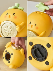 1 pieza Caja con diseño de dibujos animados dinero ahorro - Naranja - Ver 4