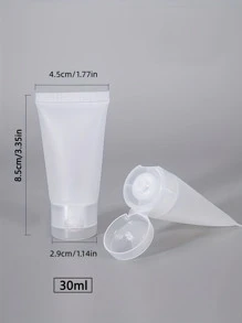 3入組便攜式旅行瓶，透明塑料空儲物瓶包裝瓶，可再填充擠壓袋，洗面奶乳液洗髮水浴凝膠化妝品容器30毫升/1盎司 - 無色 - 查看 6