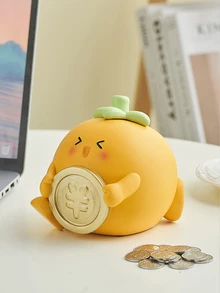 1 pieza Caja con diseño de dibujos animados dinero ahorro - Naranja - Ver 1