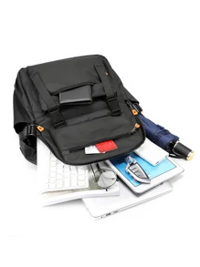 休閒商務男士旅行後背包帶大容量,簡約風學生書包書包返校電腦雙肩包通勤輕便