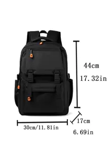 休閒商務男士旅行後背包帶大容量,簡約風學生書包書包返校電腦雙肩包通勤輕便