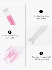 耳朵清洁线，耳朵清洁线，120 件粉色纸质耳垢清洁工具，适用于家庭、客厅、卧室、浴室、家居装饰、旅行用品、婚礼、派对、生日、送给男士、妈妈、爸爸、朋友的礼物、新年、配饰、趣味礼物、学校、返校、旅行、旅行必需品、家居必需品、耳朵清洁器 - 粉色 - 查看 6