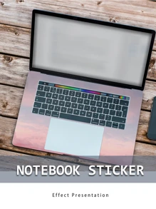 1set Sky Pattern PVC Universal Laptop Protective Sticker