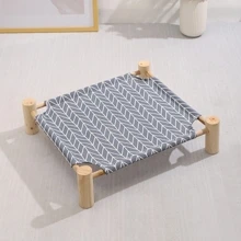 Cama para mascotas de madera - Gris - Ver 2