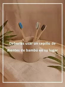 Cepillo de Dientes Bambú Biodegradable Ecológico Surtido - Juego de Cepillos Dentales de Madera Natural  y Resistentes - Cepillos de Bambú Amigables con el Medio Ambiente - Multicolor - Ver 8