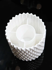 1 giá đỡ cọ trang điểm có thể xoay màu trơn - trắng - Xem 6